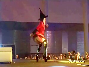 Spicy witch in erotic performance